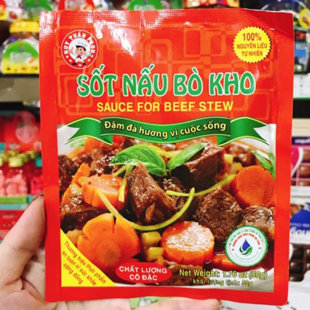 💖DATE MỚI💖SỐT NẤU BÒ KHO HUY TUẤN FOOD 50G