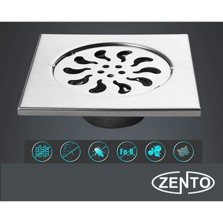 Phễu thoát sàn inox Zento TS151 (15x15cm)