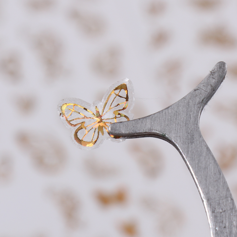 Nhãn Dán Trang Trí Móng Tay Hình Bướm Laser 3D DIY|Sticker Dán Móng Trang Trí Nghệ Thuật