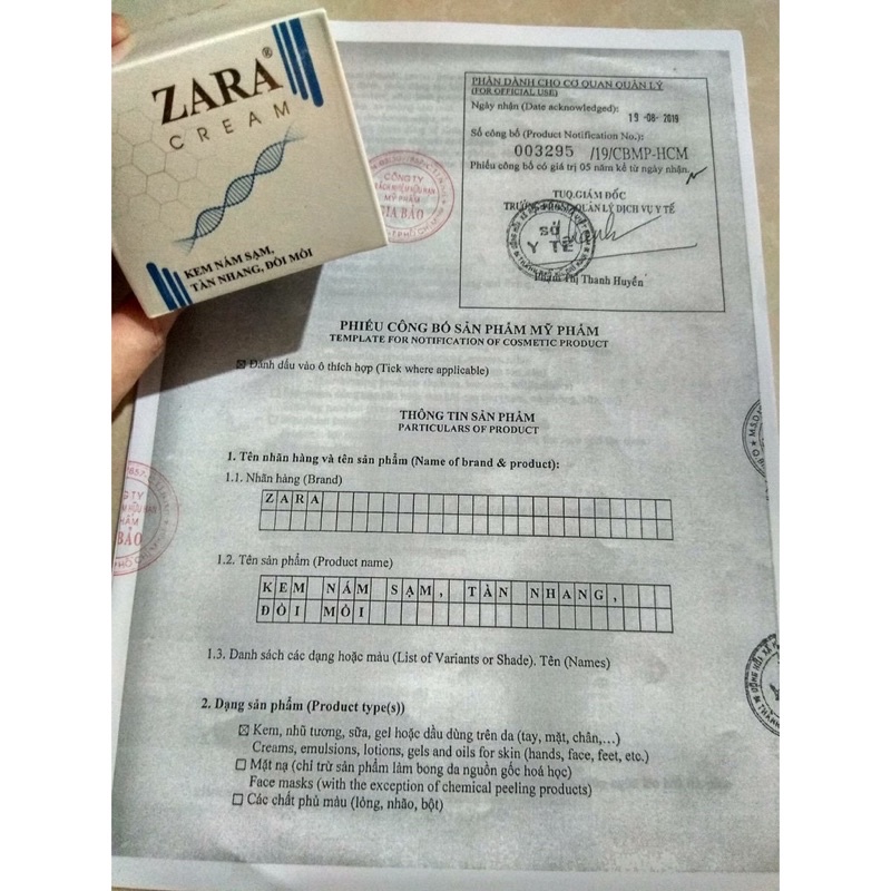 KEM ZARA 4 Mẫu 12g