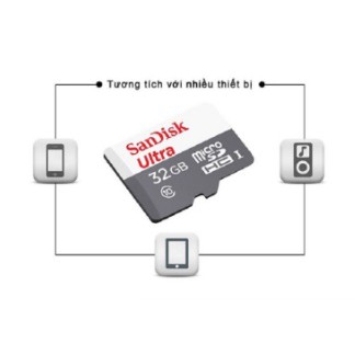 Thẻ nhớ SanDisk 32GB Mirco SD Ultra Class 10 80Mb/s – Bảo hành chính hang 5 năm