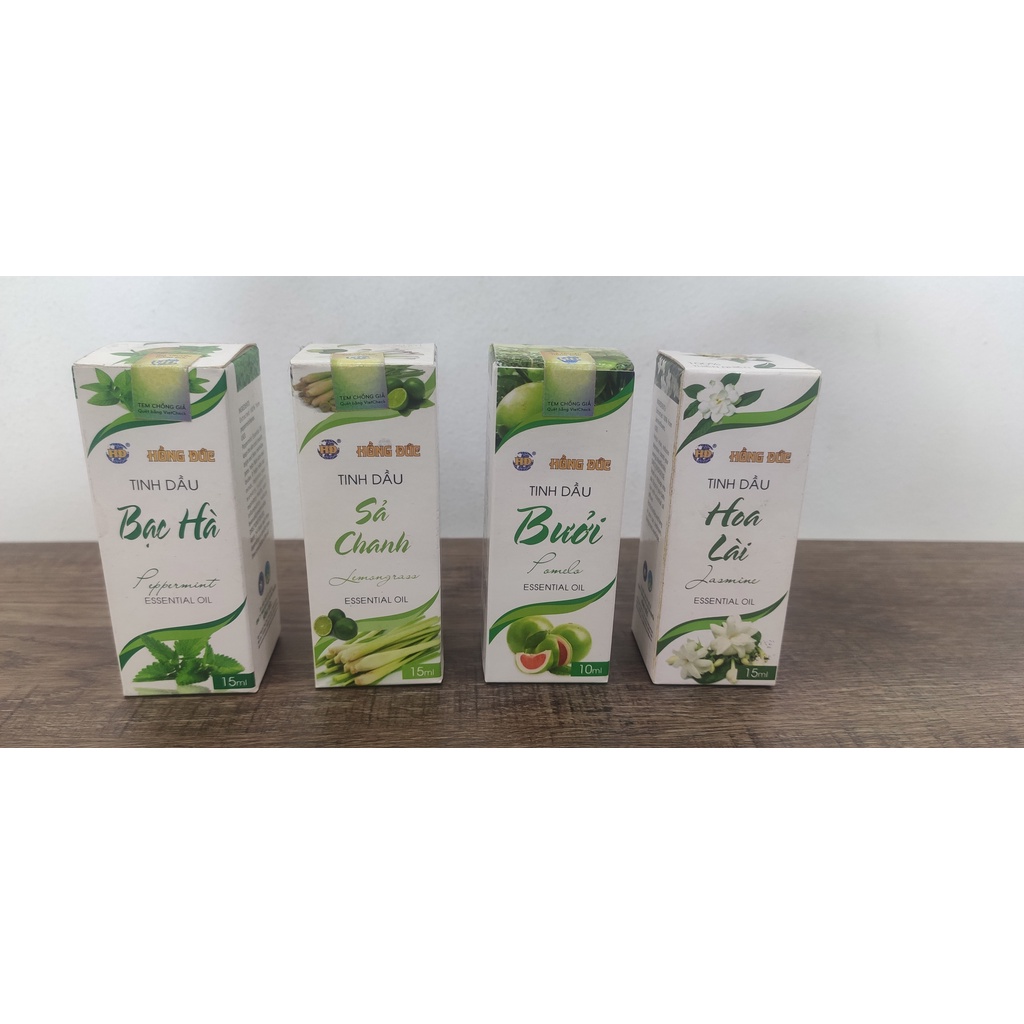 Tinh dầu - hương bạc hà, sả chanh, bưởi, hoa lài, trầm, oải hương, hoa hồng, ngọc lan tây