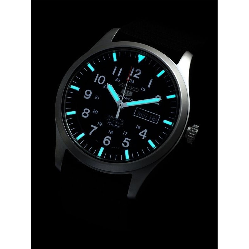 ĐỒNG HỒ NAM SEIKO SPORT 5 SNZG15J1 , DÂY NATO , MÀU ĐEN , SIZE 42MM