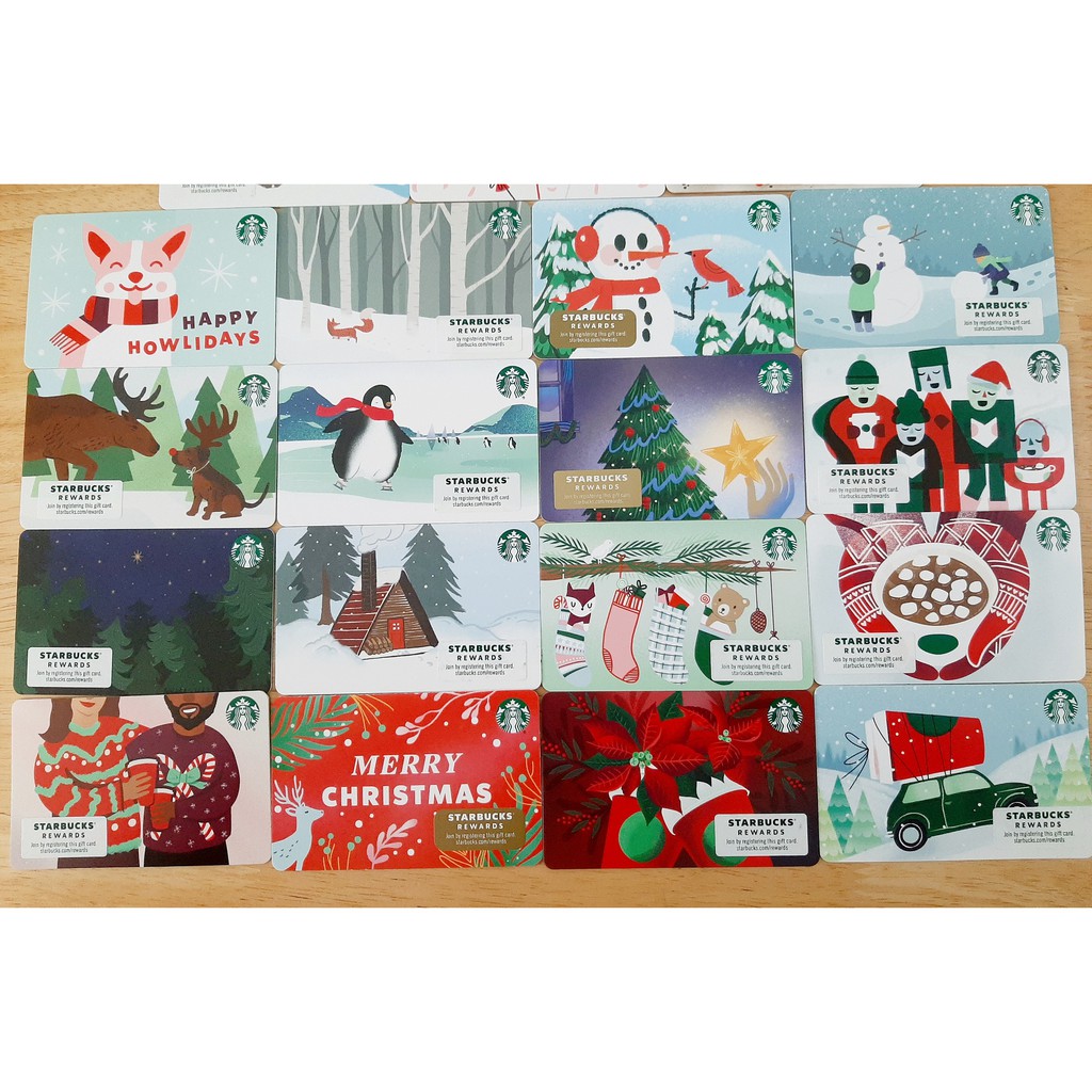 Thẻ Starbucks US lưu niệm - Phiên bản Christmas 2020