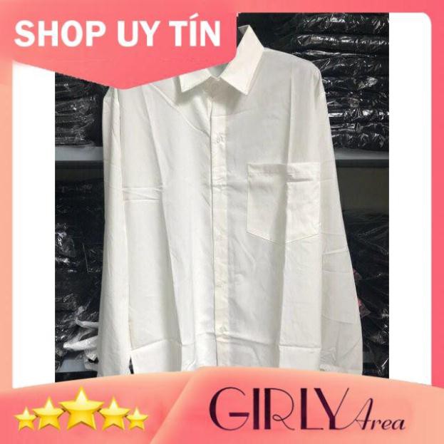 VNXK ÁO SƠ MI NỮ TRẮNG TINH KHÔI VẢI THÔ MỀM