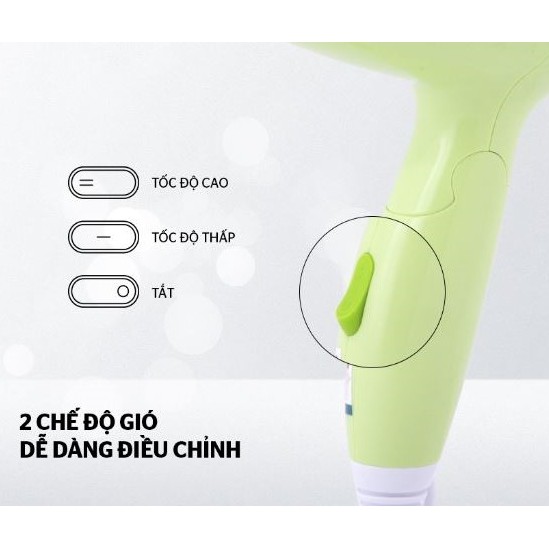 Máy sấy tóc SUNHOUSE SHD2302- Chính hãng - Công suất 1200W Tự động ngắt điện khi quá tải.