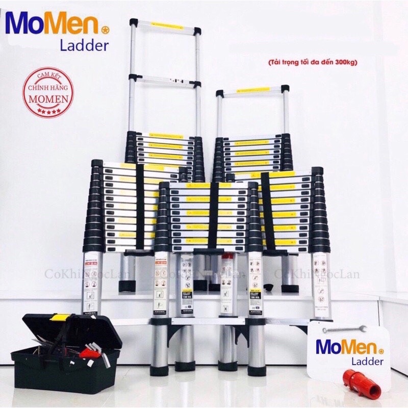 Thang nhôm MOMEN đơn rút gọn nhập khẩu chính hãng  bảo hành 12 tháng