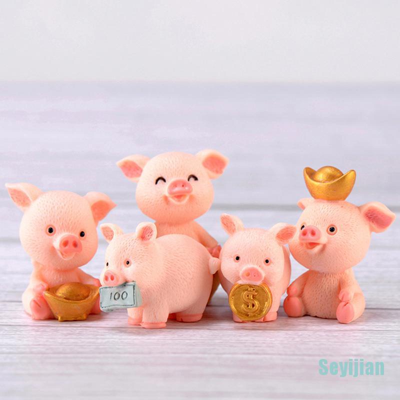 Mô hình chú heo thần tài trang trí tiểu cảnh sân vườn
