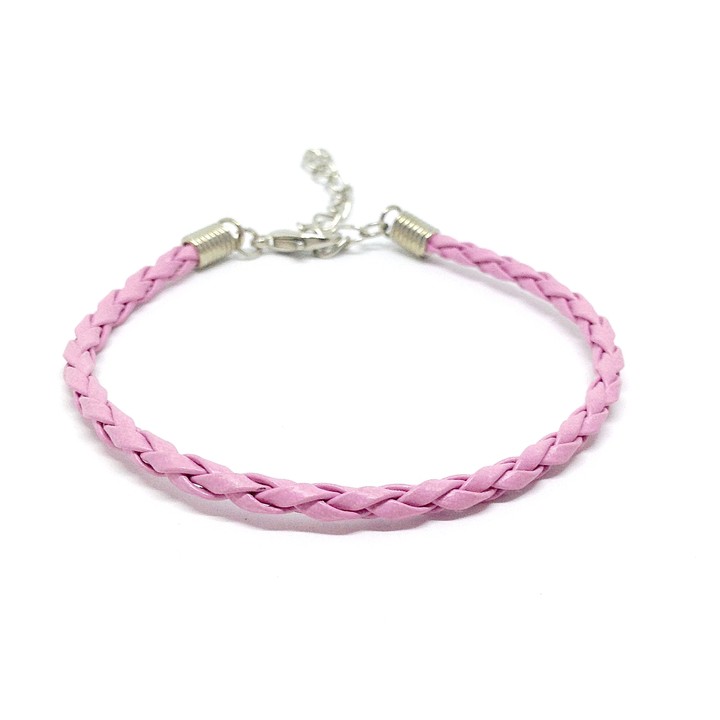 Vòng tay dây da PU - Vòng tay nam nữ màu đỏ đen trắng xanh dương xanh biển xanh lá tím hồng cam handmade