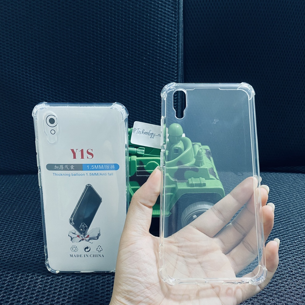 Ốp lưng chống sốc Vivo Y1s trong suốt cao cấp bo 4 góc chống va đập