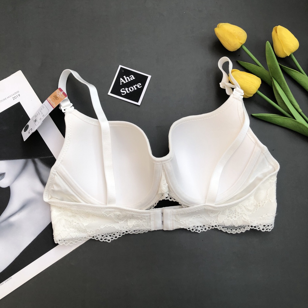 Áo Ngực Ren Lovely 291 Không Mút Gọng Nhựa Dẻo YiOn Underwear