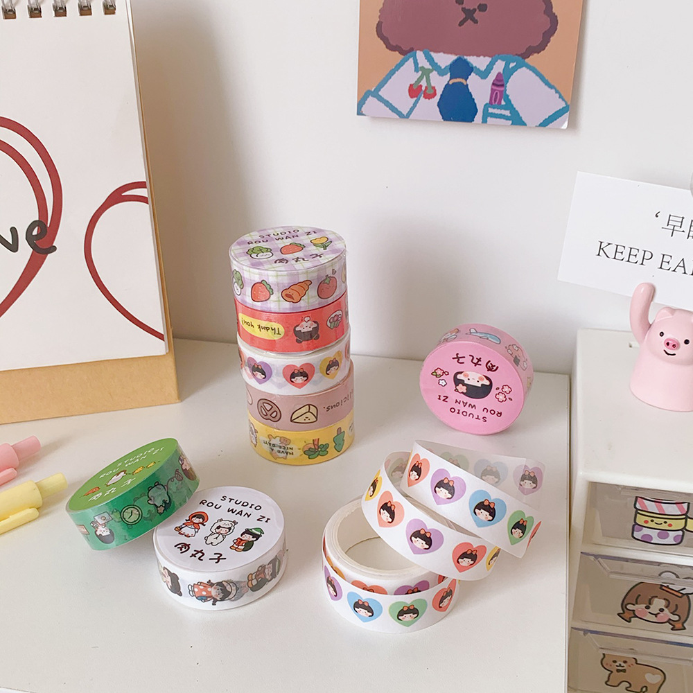 Băng keo dán thủ công chủ đề hoạt hình trang trí sổ tay