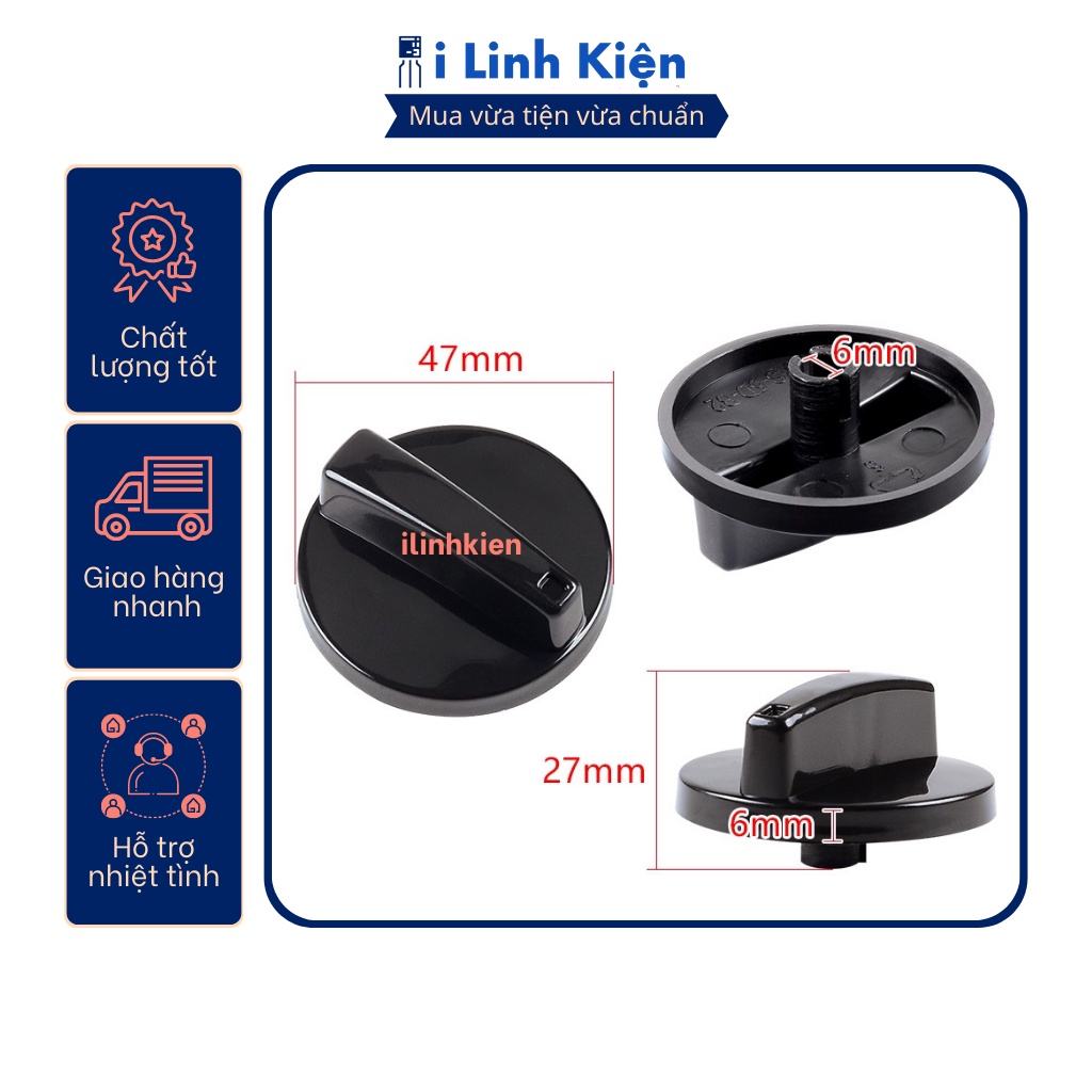 Núm vặn hẹn giờ lò nướng, lò vi sóng lỗ trục tròn, chân cao