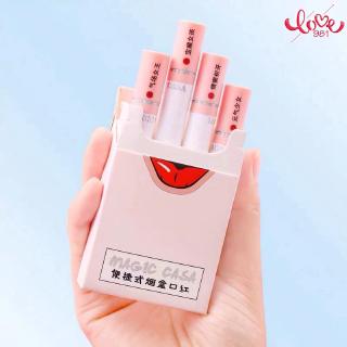 Bộ Son Môi Vỏ Hình Điếu Thuốc Chống Nước Không Phai Lâu Trôi Cho Nữ Sinh