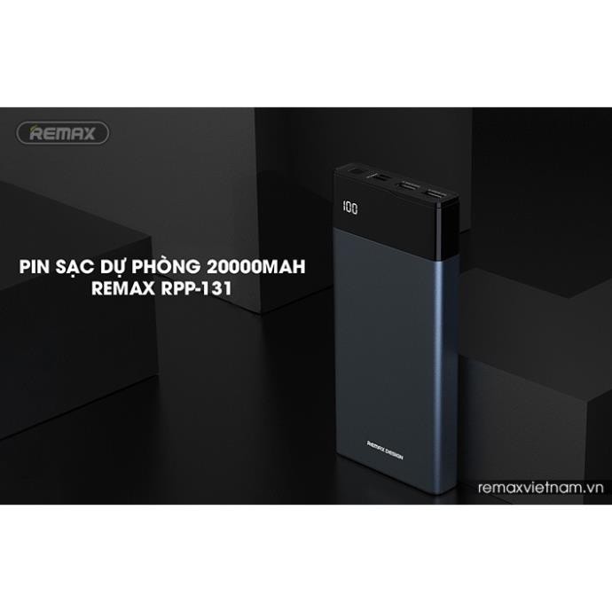 [Mã 267ELSALE hoàn 7% đơn 300K] Pin sạc dự phòng 20000mah Remax RPP-131