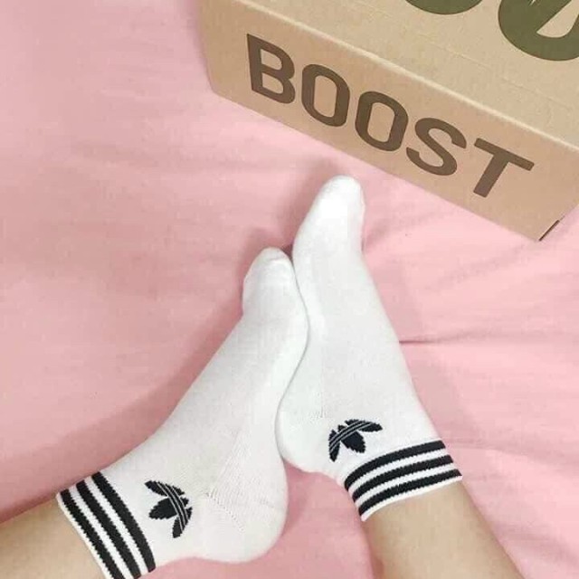 Tất Cổ Ngắn Adidas 3 Lá Thời Trang Cao Cấp Đẹp, Thoáng Chân, Chống Mùi