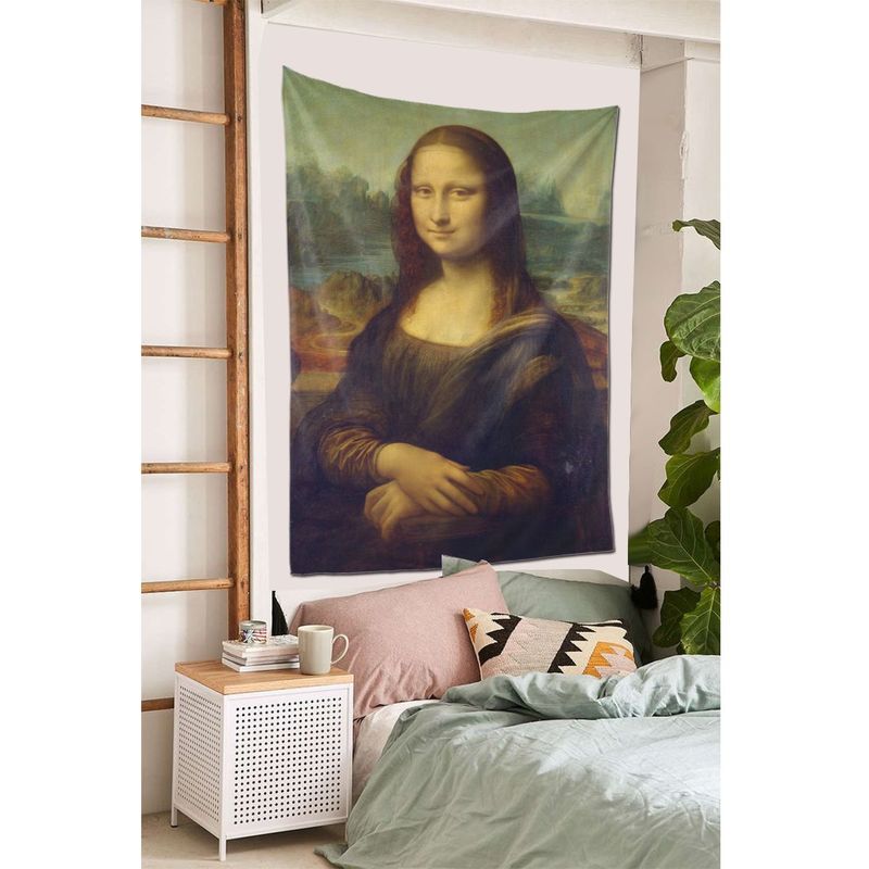 Thảm Treo Tường Trang Trí Hình Mona Lisa Độc Đáo