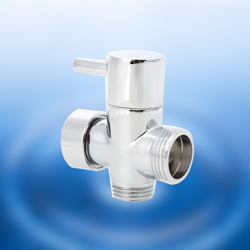 Van Vòi Sen 2 Chiều 2.5cm Bằng Đồng Thau Mạ Chrome Thông Dụng Cho Nhà Tắm