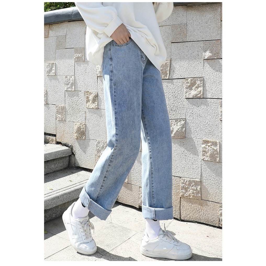 Quần jean nữ ống loe rách gấu CẠP CAO co giãn HEYBIG, quần bò jeans loe nữ xanh rêu retro dáng đứng NS-02 cao cấp 2023