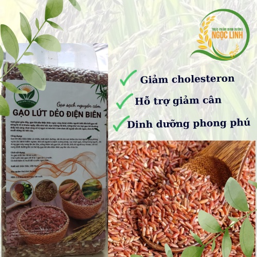 Gạo lứt dẻo Điện Biên (Thực phẩm dinh dưỡng Ngọc Linh) Đặc sản Tây Bắc Giảm cân eatclean healthy tốt cho sức khỏe | BigBuy360 - bigbuy360.vn