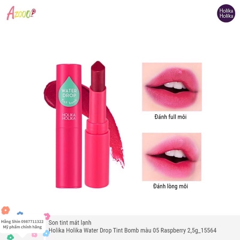 Son tint mát lạnh Holika Holika Water Drop Tint Bomb 2,5g | BigBuy360 - bigbuy360.vn