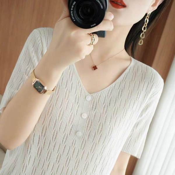 Áo Thun Lụa Lạnh Tay Ngắn Dáng Rộng Plus Size Thời Trang Dành Cho Nữ