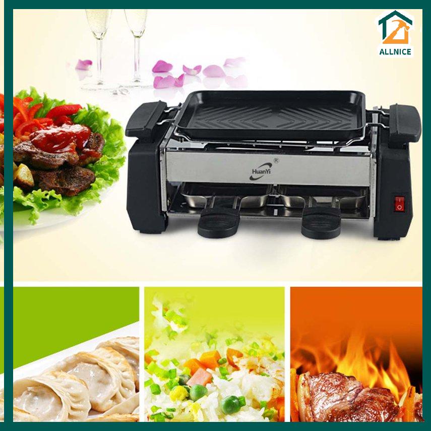 1000W High Power Non-stick Family Barbecue Electric Raclette Smokeless Grill