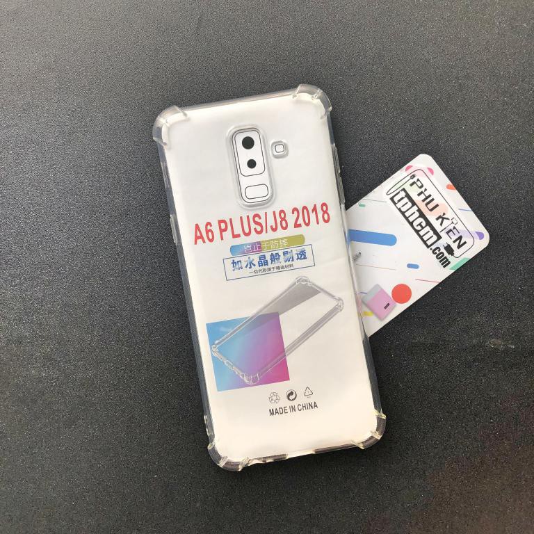 Ốp lưng Samsung A6 Plus 2018 - J8 dẻo Trong suốt Chống sốc