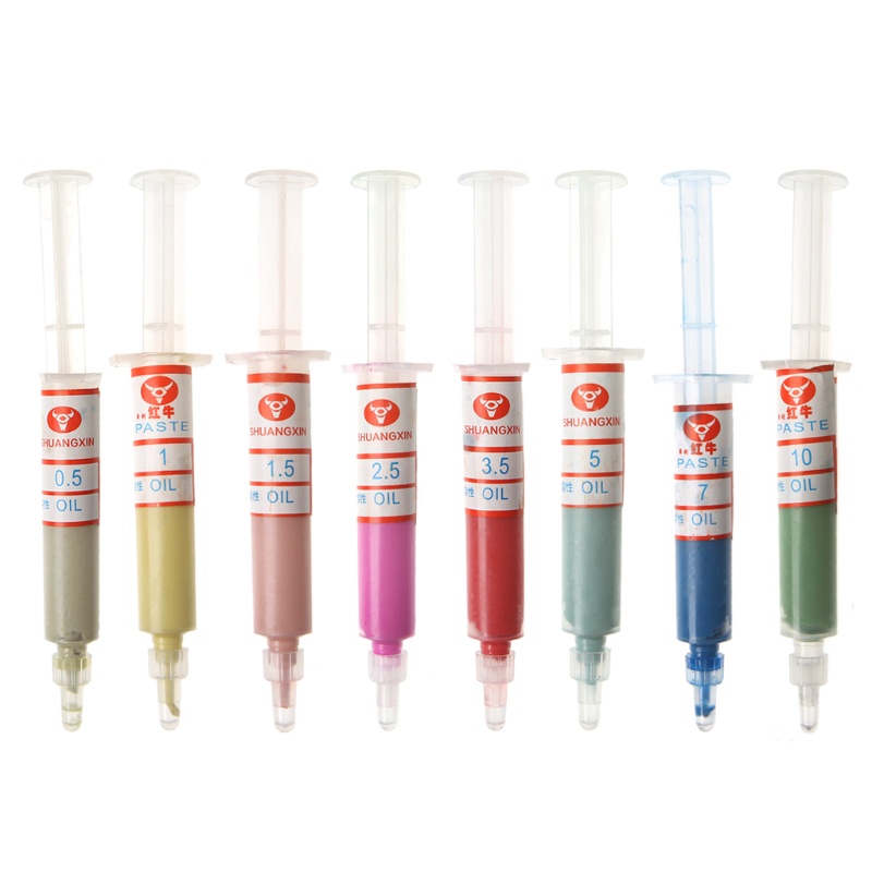Set 8 ống hợp chất bột đánh bóng kim cương 0.5-10 micron