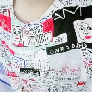 Áo phông hình cô gái ulzzang