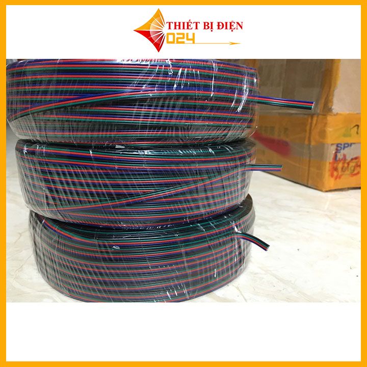 Dây Điện Dẹt 4 Màu Khác Nhau Cho Đèn LED RGB 4 pin 22AWG