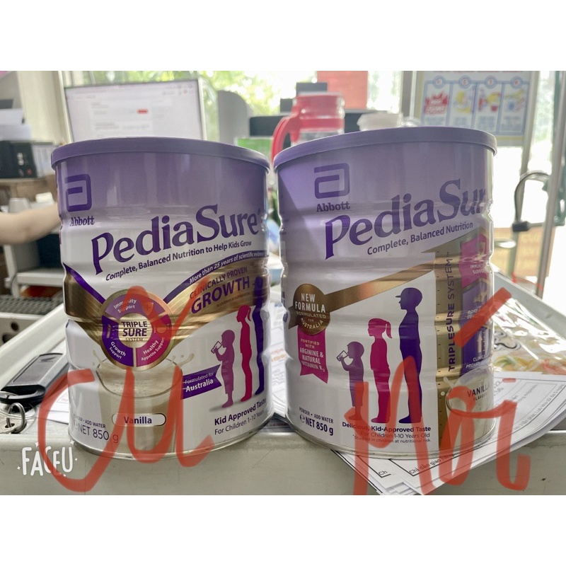 Sữa bột pediasure Úc nắp tím 850g