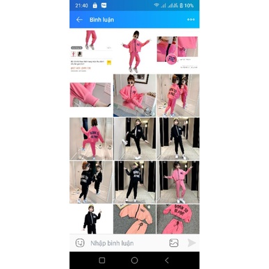 Bộ đồ thể thao thời trang mùa thu dành cho bé