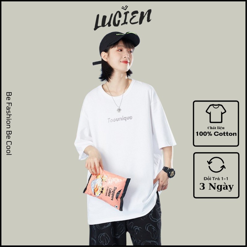 Áo phông form rộng Toounique chất liệu cotton cho nam nữ, Áo unisex phong cách Ulzzang Lucien Official | BigBuy360 - bigbuy360.vn