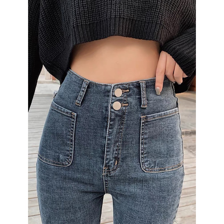 [60kg-90kg] Quần jeans 9 tấc BigSize thiết kế lưng liền 2 túi to , co dãn mạnh 4297