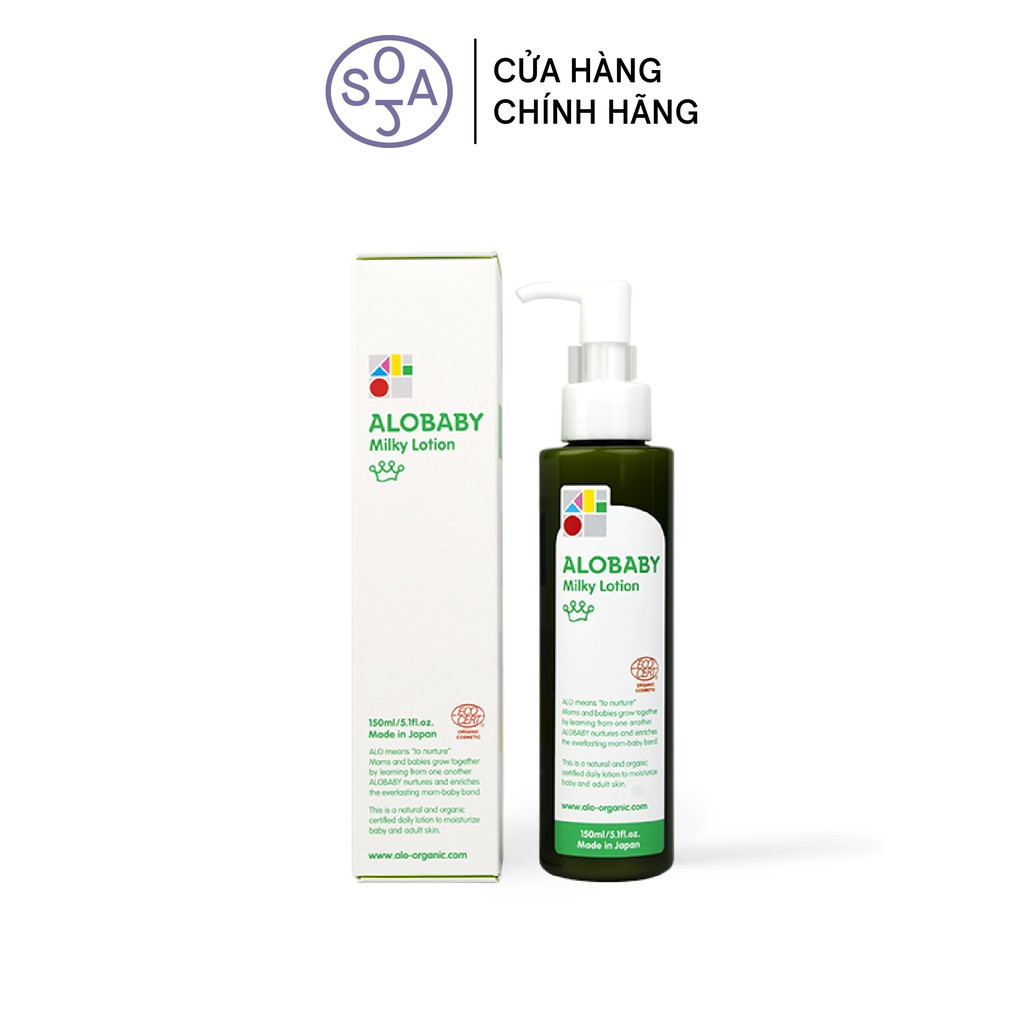 Sữa Dưỡng Da Alobaby Organic Cho Mẹ Và Trẻ Sơ Sinh Alobaby Milky Lotion 150mL