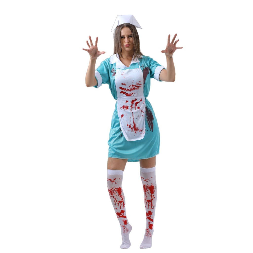 Trang Phục Hóa Trang Nữ Y Tá Đẫm Máu Nhân Dịp Halloween