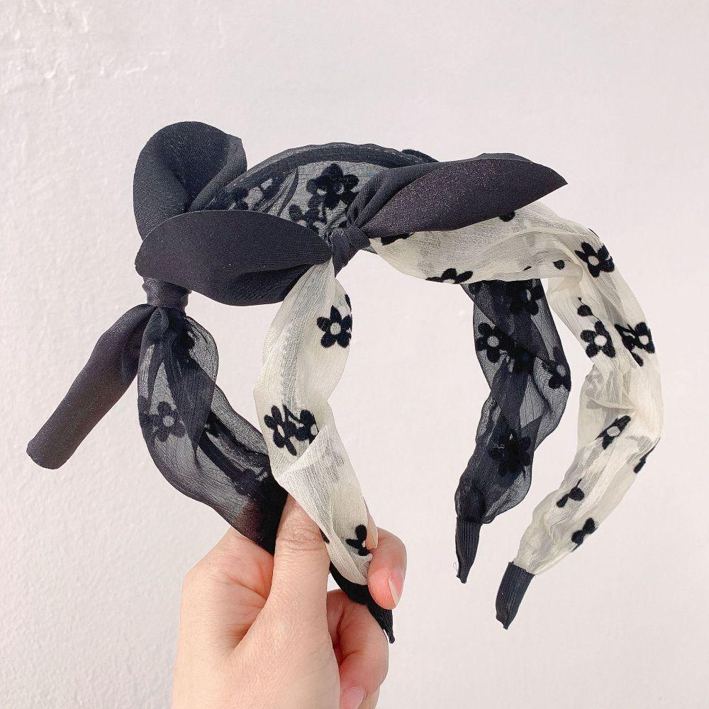 Băng Đô Cài Tóc Phối Lưới Họa Tiết Hoa Siêu Nữ Tính WMES15H