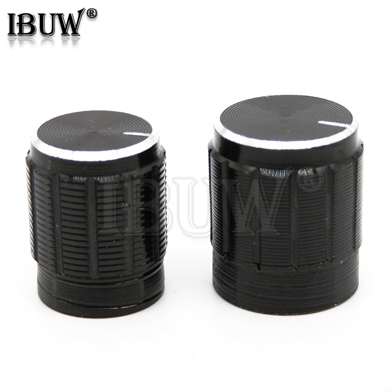 Set 10 Núm Vặn Điều Chỉnh Âm Lượng Bằng Hợp Kim Nhôm Màu Đen Bạc WH148 13*17mm 15*17mm 13*17 15*17