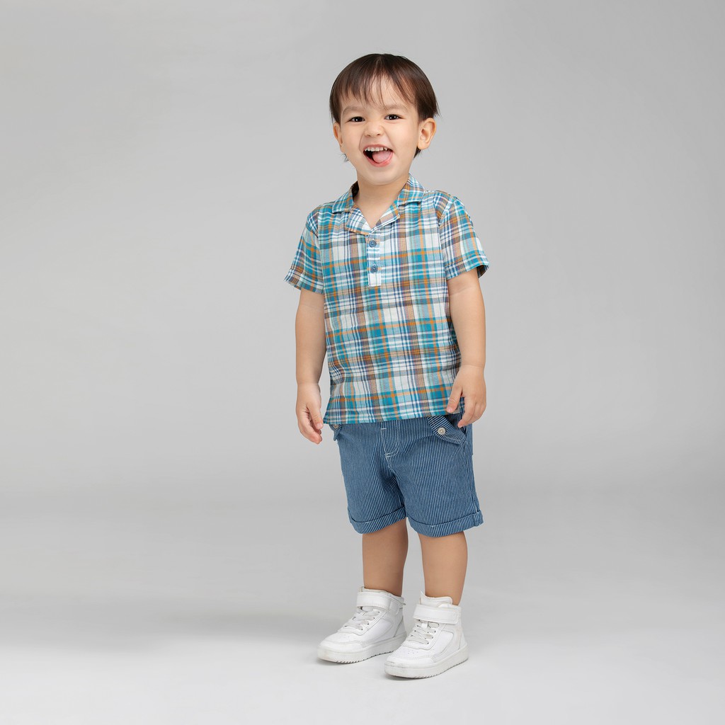 Quần short oxford BAA BABY nắp túi lật cho bé trai - BT-QU22N