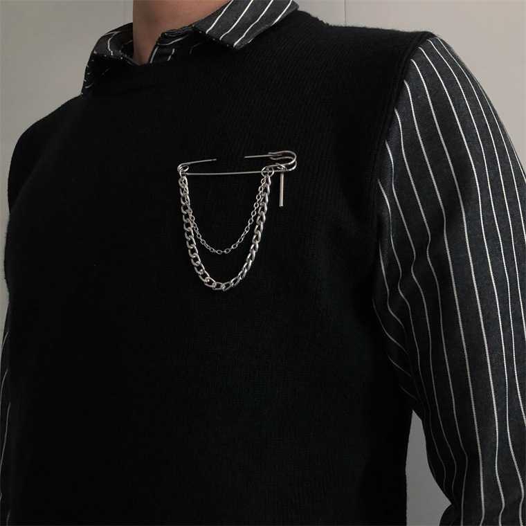 Huy hiệu cài áo kim loại phong cách đường phố thời trang Hàn Quốc