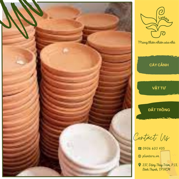 Chậu Đất Nung Đĩa Lót 19, 20, 24, 26, 32cm - khay chậu - chậu đất nung
