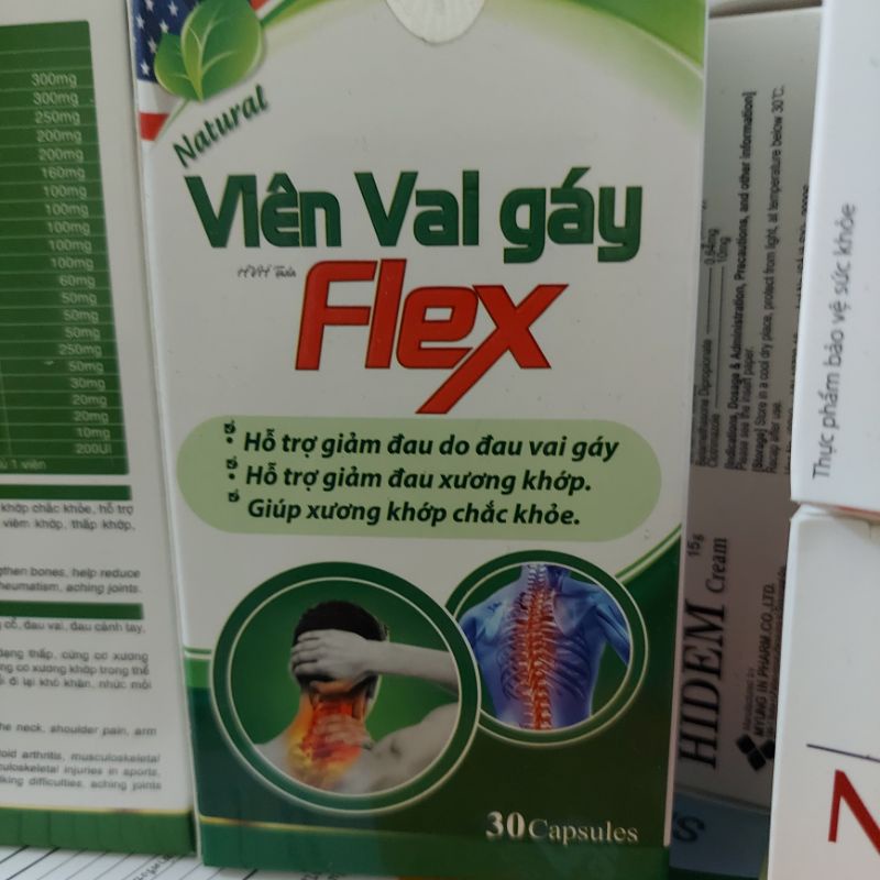 (Hạn dùng T11.2023 hộp 30v)Viên Bổ Xương Khớp - Đau Vai Gáy Flex