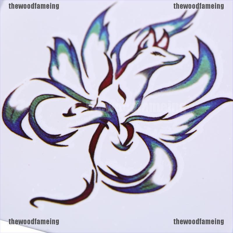 Hình Xăm Dán Tạm Thời Chống Thấm Nước Hình Chín Đuôi Cáo