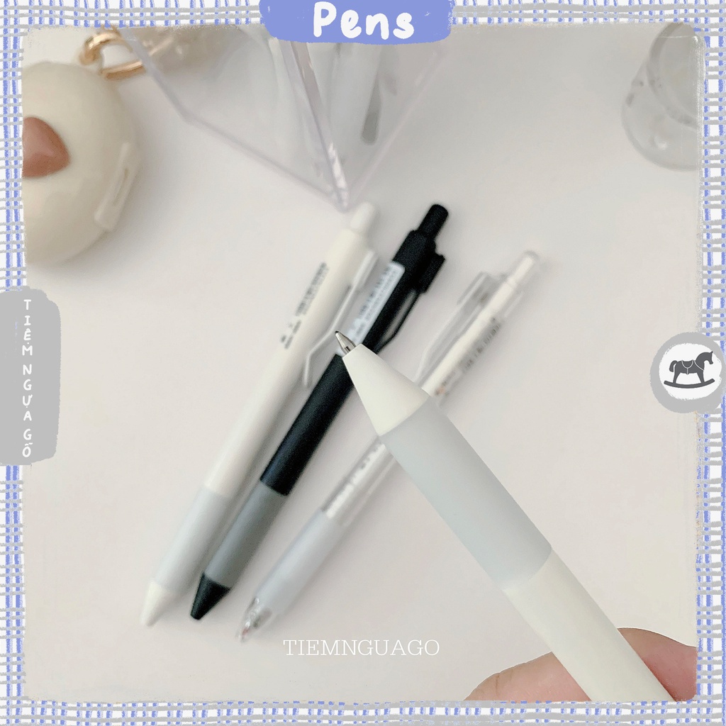 Bút Gel Bấm DOMI Mực Đen Ngòi 0.5mm phiên bản basic - Tiệm Ngựa Gỗ