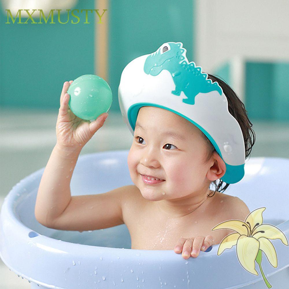 Mũ Tắm Bằng Nhựa Màu Trơn Chống Nước Có Thể Điều Chỉnh Cho Trẻ Em MXMUSTY