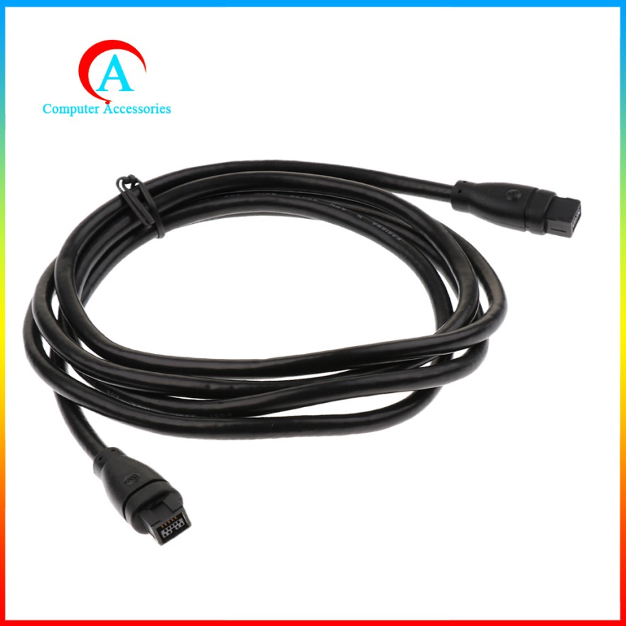 Dây Cáp 6ft Firewire 800 IEEE 1394b 9-Pin Male Sang 9-Pin Male Tốc Độ Cao