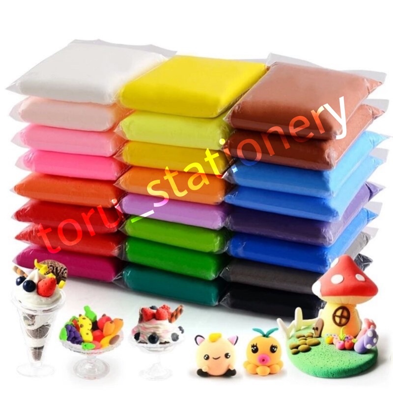 ĐẤT SÉT SUPER CLAY TỰ KHÔ SIÊU NHẸ 36 MÀU toru_stationery