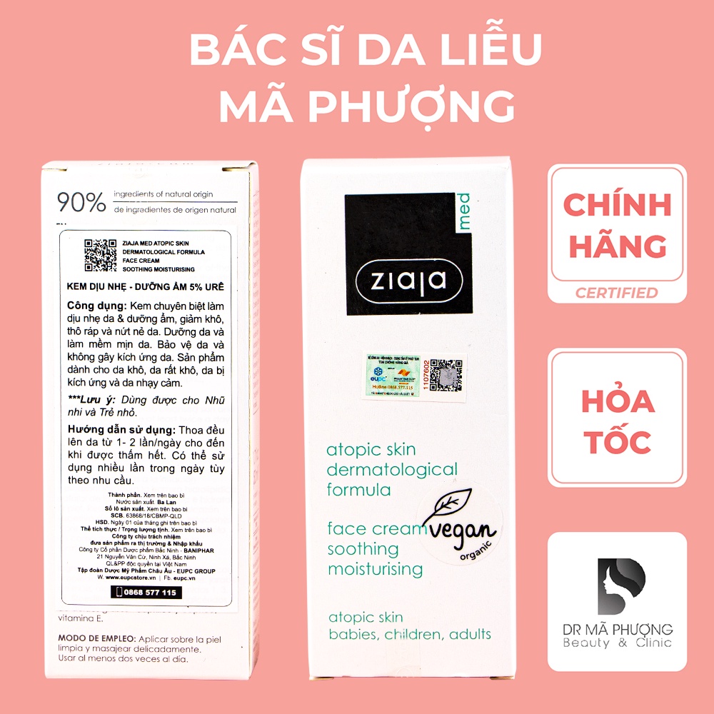 [ CHÍNH HÃNG ] Kem dưỡng ZIAJA URE 5% 50ml