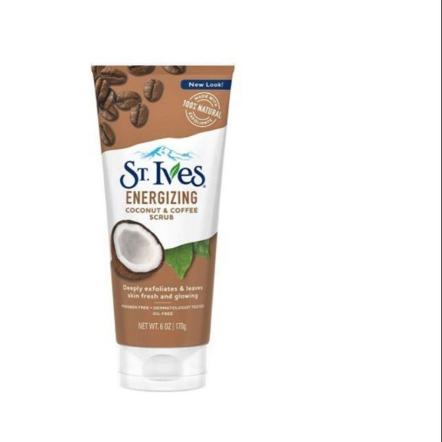 Sữa Rửa Mặt Tẩy Tế Bào Chết Chiết Xuất Dừa Cà Phê ST.IVES ENERGIZING COCONUT & COFFEE FACE SCRUB 170g